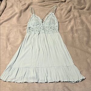 Victoria's Secret Mint Green Lace Mini Dress Small